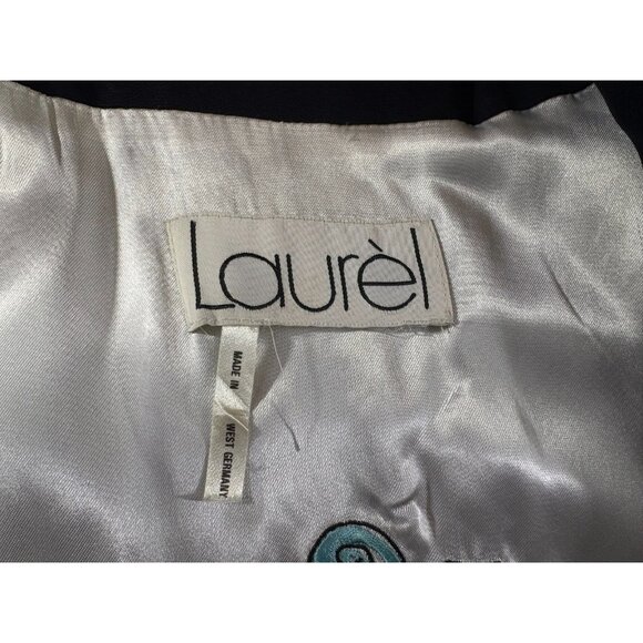 Laurel Escada gold button wool crop jacket sz 38 EU S US col: navy made Germany - Picture 2 of 12